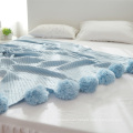 New Nordic Style Super Soft Warming Knit Organic Cotton Crochet Throw Blanket